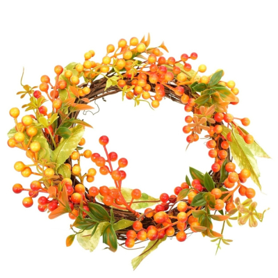 Prútený veniec s jarabinami 33 cm