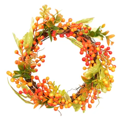 Prútený veniec s jarabinami 33 cm