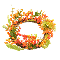 Prútený veniec s jarabinami 33 cm