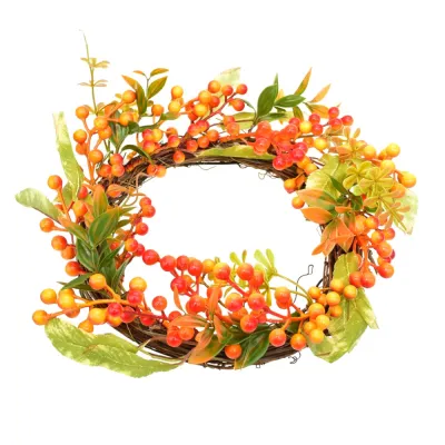 Prútený veniec s jarabinami 33 cm