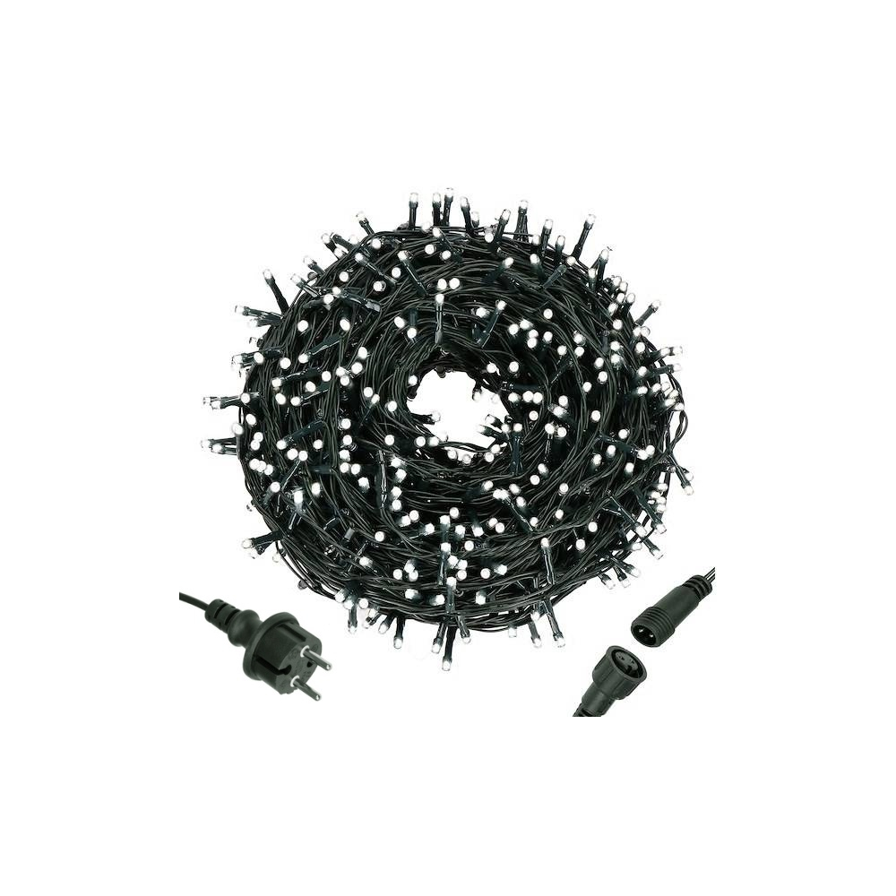 LED svetelná reťaz - 41,5m, 500LED, IP44, studená biela