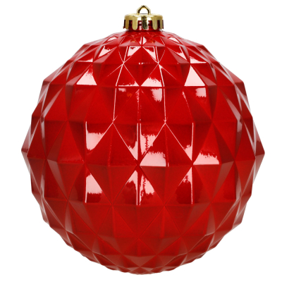 Vianočné banky - červené mix 15 cm, sada 6ks CA1528