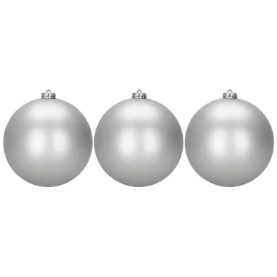 Vianočné banky strieborné mix - 15 cm, sada 6ks CA1530