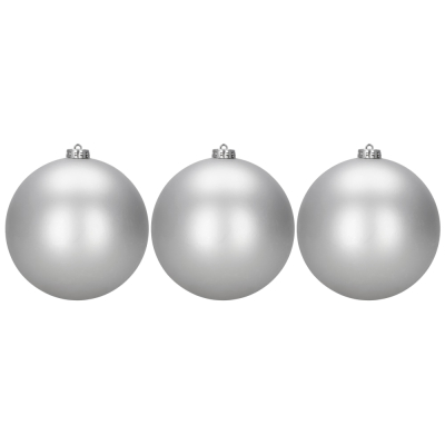 Vianočné banky strieborné mix - 15 cm, sada 6ks CA1530