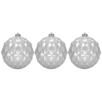 Vianočné banky strieborné mix - 15 cm, sada 6ks CA1530