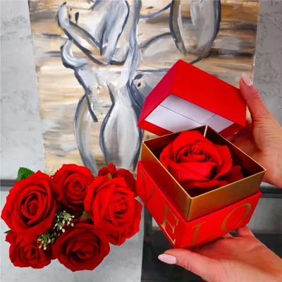 Večná ruža v darčekovom balení SPRINGOS HA7448 červená