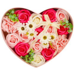 Mydlové kvety SPRINGOS FLORHEART ružové