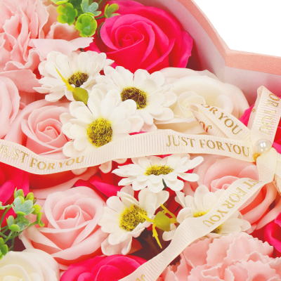 Mydlové kvety SPRINGOS FLORHEART ružové