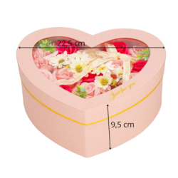 Mydlové kvety SPRINGOS FLORHEART ružové