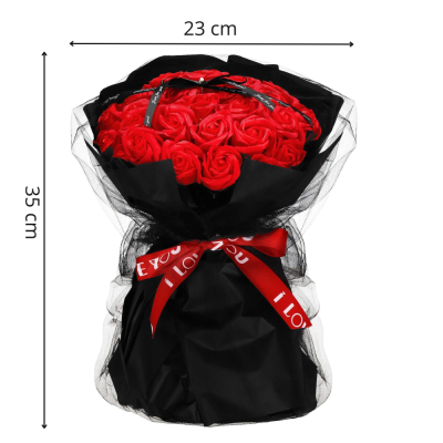 Mydlové kvety SPRINGOS FLORHEART červené