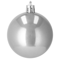 Vianočné banky strieborno-sivé mix - 4/5/6cm, sada 30ks