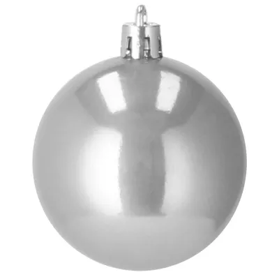 Vianočné banky strieborno-sivé mix - 4/5/6cm, sada 30ks