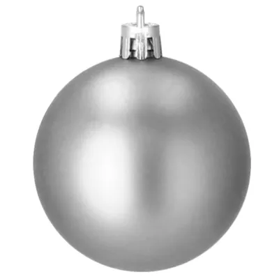 Vianočné banky strieborno-sivé mix - 4/5/6cm, sada 30ks