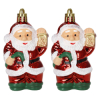 Santa Claus so svetlom a barlou sada 2ks, vianočné ozdoby