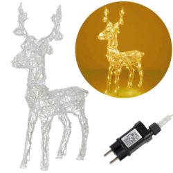 LED Sob - 42cm, 100LED, časovač, IP44, teplá biela