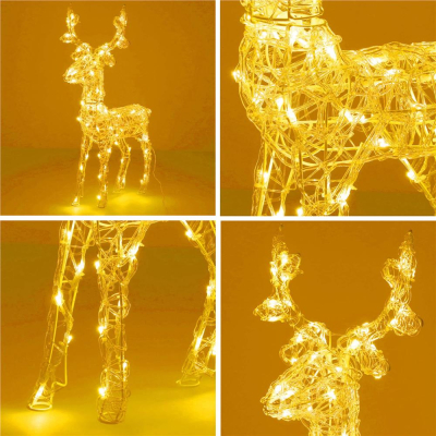 LED Sob - 42cm, 100LED, časovač, IP44, teplá biela