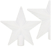 Hviezda na stromček 21 cm trblietavá biela, vianočná ozdoba