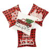 Vianočné obliečky na vankúšiky 40x40 cm, sada 4ks, červeno-biele
