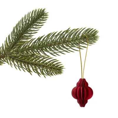 Vianočné papierové ozdoby 4cm farebné sada 6ks