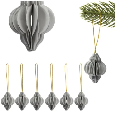 Vianočné papierové ozdoby 4cm sada 6ks