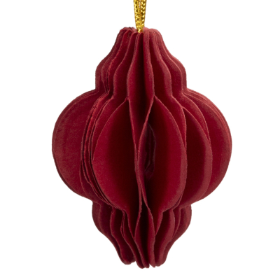 Vianočné papierové ozdoby 4cm červené sada 6ks