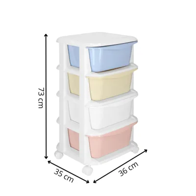 Skrinka na kolieskach 4 zásuvky SPRINGOS HA0214