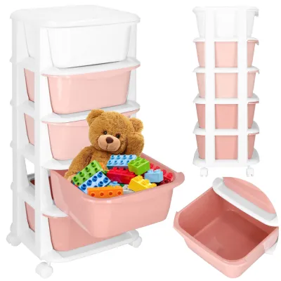 Skrinka na kolieskach 5 zásuviek SPRINGOS HA0211