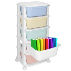 Skrinka na kolieskach 5 zásuviek SPRINGOS HA0213