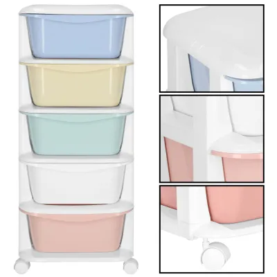 Skrinka na kolieskach 5 zásuviek SPRINGOS HA0213