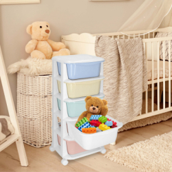 Skrinka na kolieskach 5 zásuviek SPRINGOS HA0213