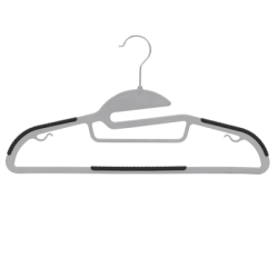 Plastové protišmykové ramienka na šaty šedá 41cm, sada 30ks HG0081