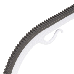 Plastové protišmykové ramienka na šaty biela 41cm, sada 30ks HG0077