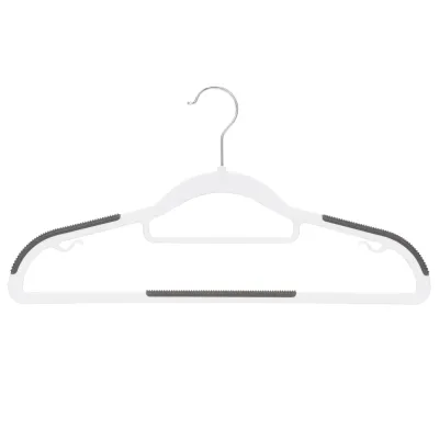 Plastové protišmykové ramienka na šaty biela 41cm, sada 30ks HG0077