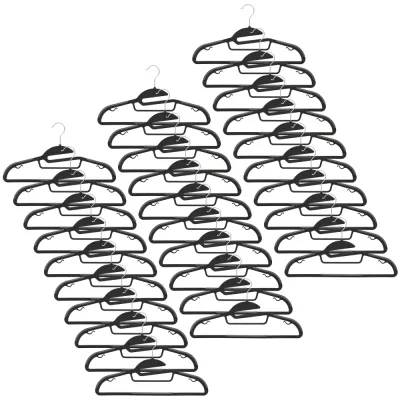 Plastové protišmykové ramienka na šaty biela 41cm, sada 30ks HG0079