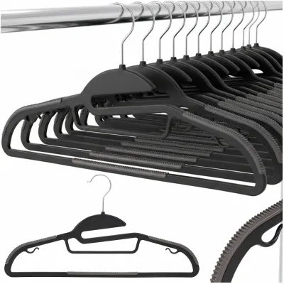 Plastové protišmykové ramienka na šaty biela 41cm, sada 30ks HG0079