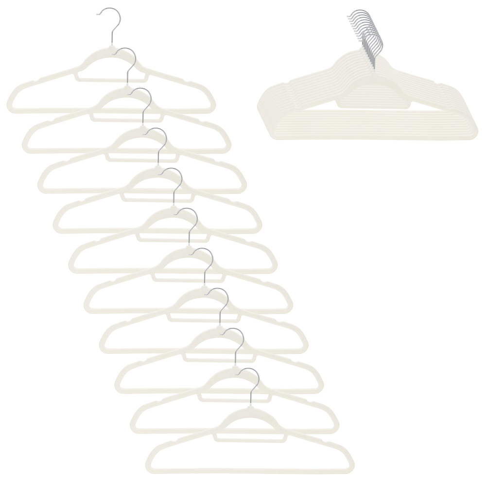 Zamatové ramienka na šaty béžová 45cm, sada 20ks HG0084