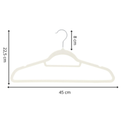 Zamatové ramienka na šaty béžová 45cm, sada 20ks HG0084