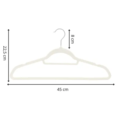 Zamatové ramienka na šaty béžová 45cm, sada 20ks HG0084
