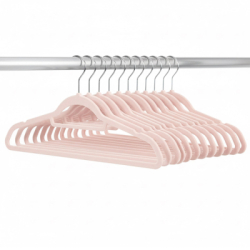 Zamatové ramienka na šaty ružová 45cm, sada 20ks HG0083