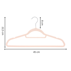 Zamatové ramienka na šaty ružová 45cm, sada 20ks HG0083