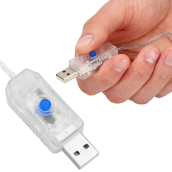 LED Nano svetelný záves - 3x2m, 200LED, 8 funkcií, ovládač, USB, IP44, teplá biela