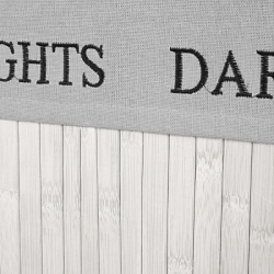 Kôš na bielizeň dvojdielny 105l SPRINGOS bambus biely / svetlo šedý