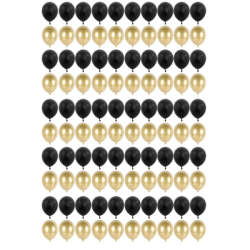 Párty balóniky zlato-čierne, sada 100ks SPRINGOS PS0048