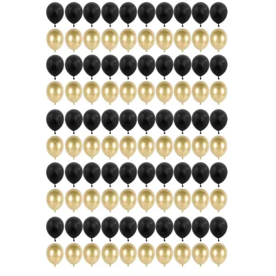 Párty balóniky zlato-čierne, sada 100ks SPRINGOS PS0048