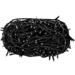 LED svetelná reťaz - 41,5m, 500LED, IP44, studená biela + záblesky