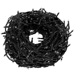 LED svetelná reťaz - 41,5m, 500LED, IP44, studená biela + záblesky