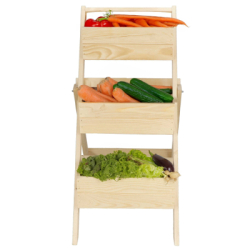 Rebríkový stojan na kvety, prírodný SPRINGOS KWD003