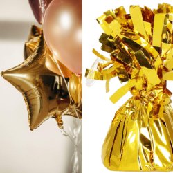 Ťažítko na balóniky, zlaté PS0007