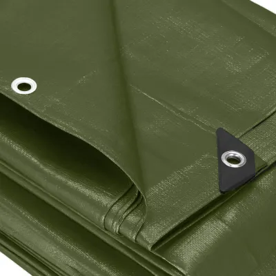 Krycia plachta s okami 4x5 m, 100g PE zelená SPRINGOS GA21824