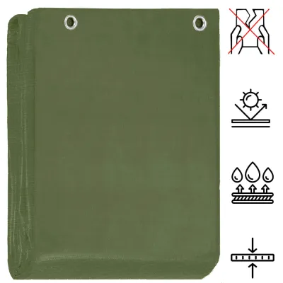 Krycia plachta s okami 4x5 m, 100g PE zelená SPRINGOS GA21824